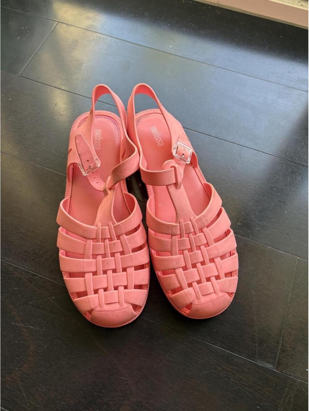 Melissa pink jelly sandals size 9 #summer #jellyshoes
